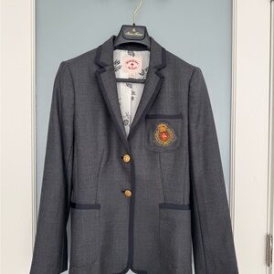 Gray Women’s Brooks Brothers Blazer with Removable Crest